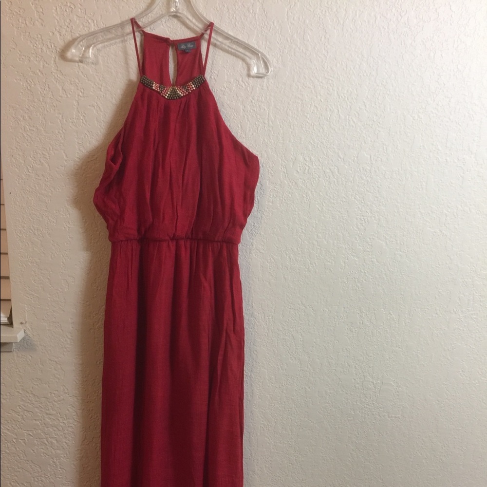 Lily Rose Long Red Sleeveless Dress. Size L